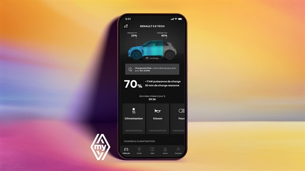 scheduled charging with remote temperature management - Renault 5 electric