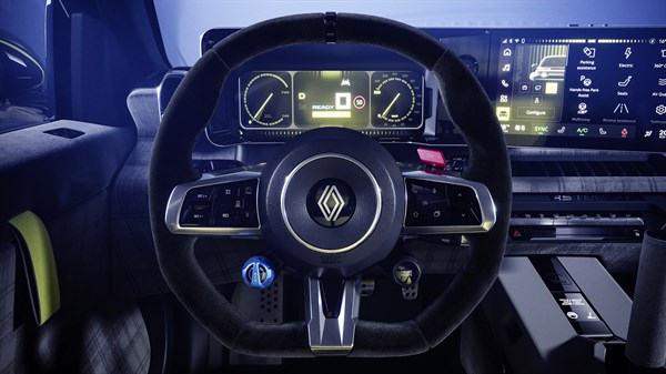 Πίνακας οργάνων με 2x10” οθόνες openR - Renault 5 Turbo 3E