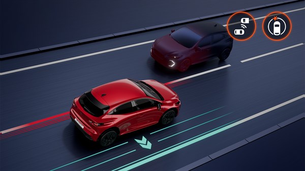 front detection with emergency trajectory correction - Renault Clio