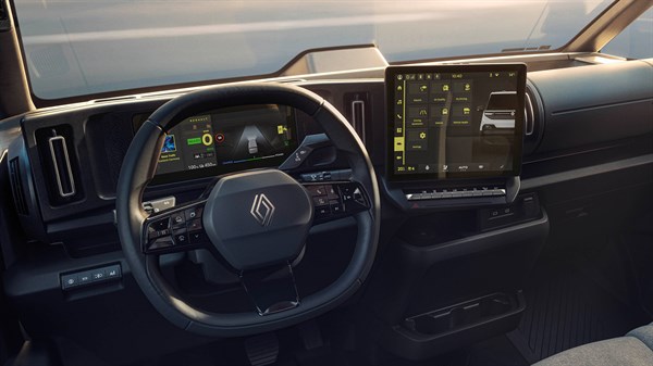 νέο Renault Trafic Van E-Tech electric - κεντρική οθόνη 12'' και ψηφιακός πίνακας οργάνων με οθόνη 10'' 