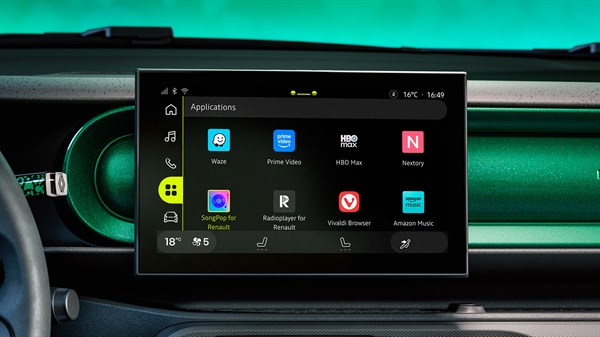 Renault Twingo E-Tech electric - video R:demo - embedded apps