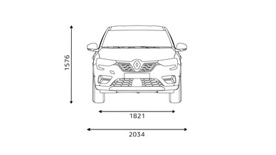 Renault Arkana -  front-end dimensions